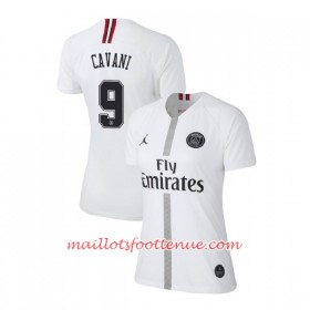 Maillot/Tenue Paris Saint Germain Cavani 9 Jodan Blanc Femme Troisième 2018/2019